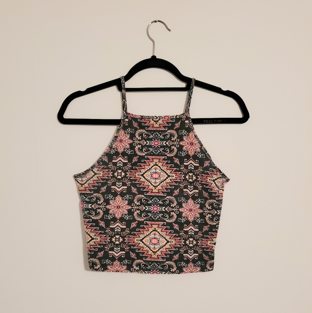 Tribal Halter Crop Top